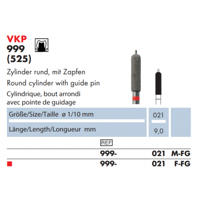 999 -VKP- Round cylinder with guide pin 